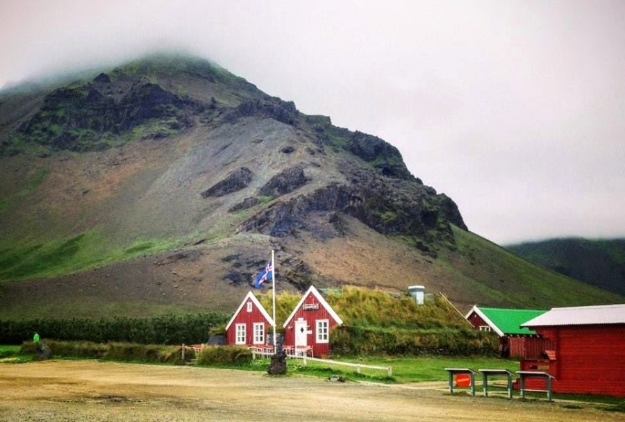 Meadows surrounding the red barn guesthouse at Skálanes Heritage Preserve - Image by Allison Gutscher