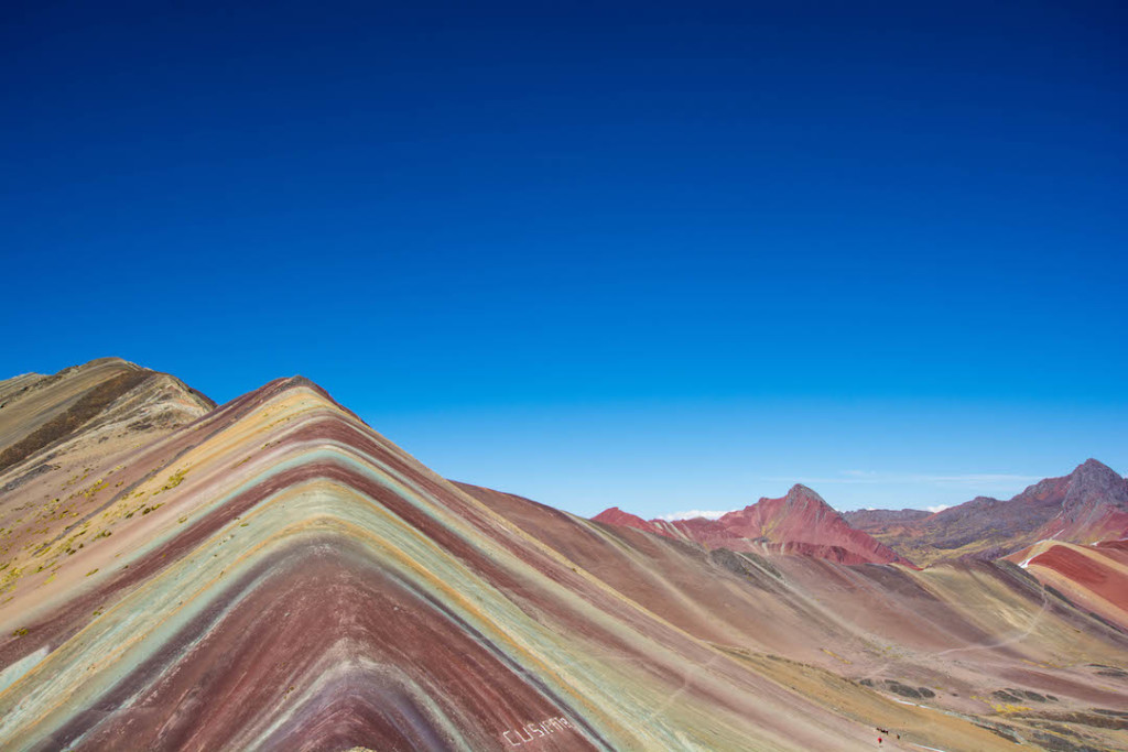 A view of Rainbow Mountain in Peru.