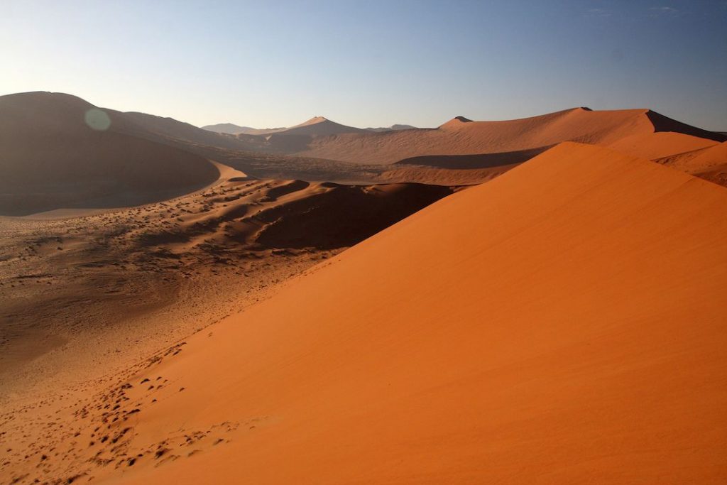 Namibia’s red sand Dune 45 in Sossusvlei