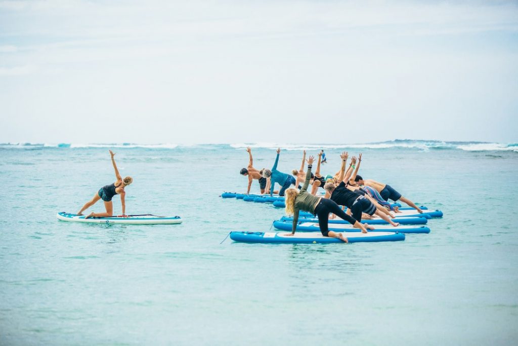 yoga on the water