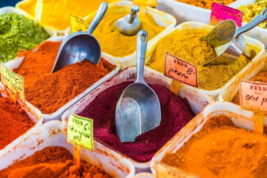 Spices in a market in Israel