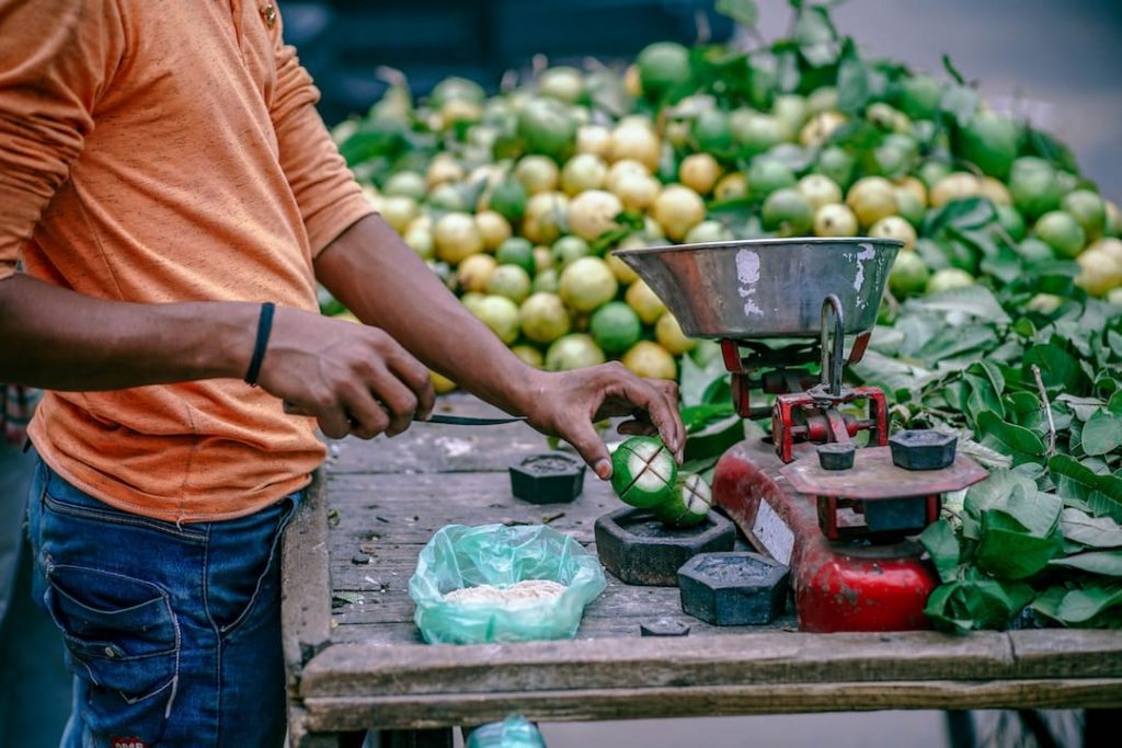 Carving limes in New Dehli