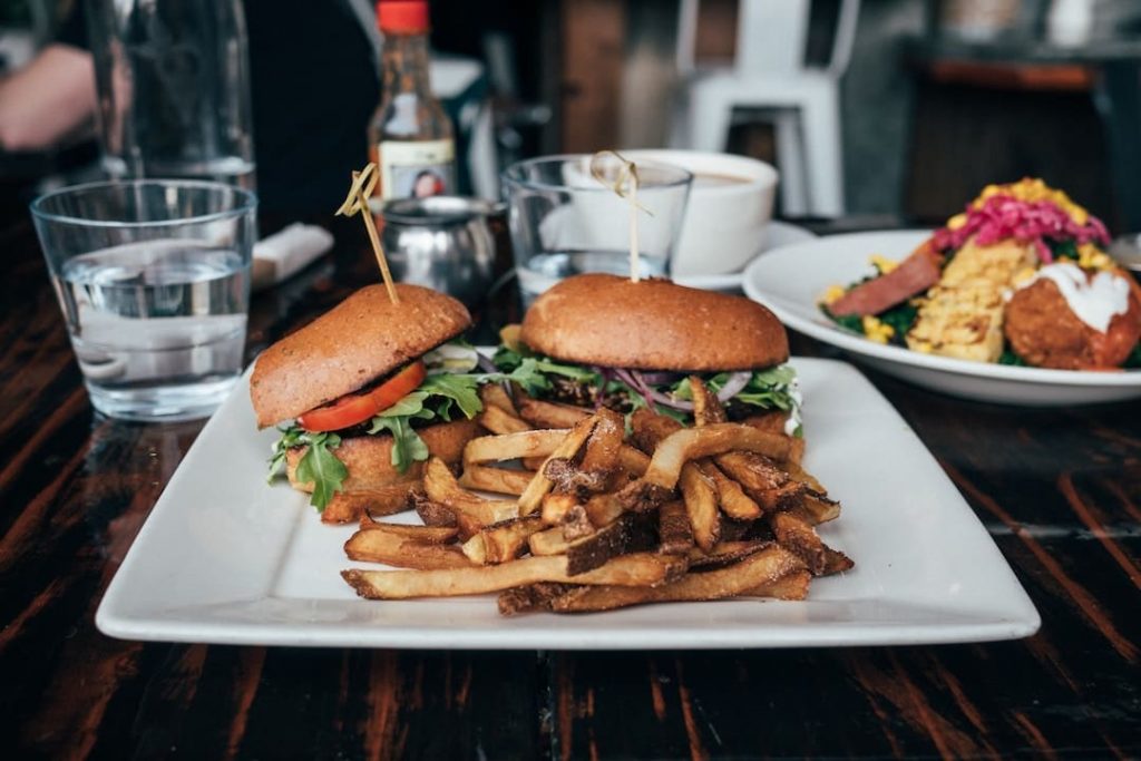 A vegan burger in Los Angeles