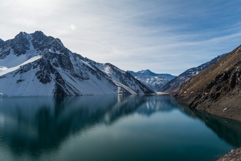 Mountains around El Yeso Dam, Chile