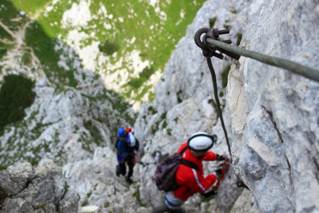 climbing in the Alps