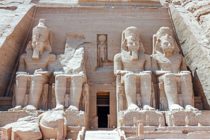 Monuments at the Abu Simbel Temples, Egypt