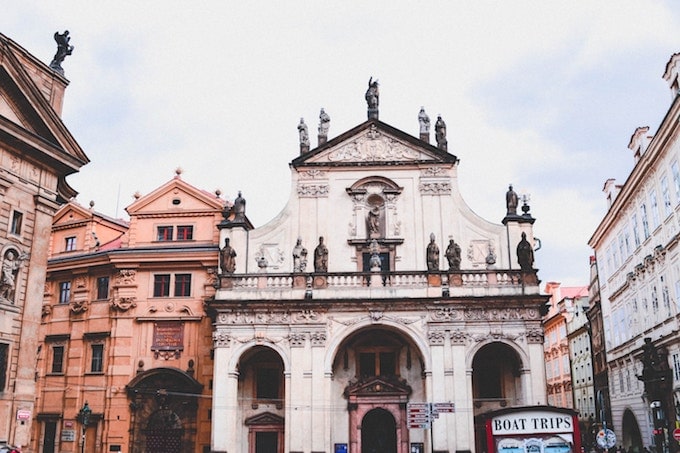 A white building in Prague