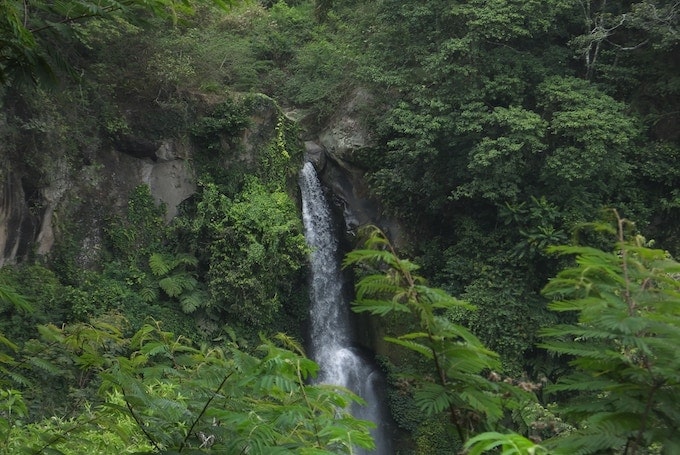 a waterfall in Coban Talun, Indonesia