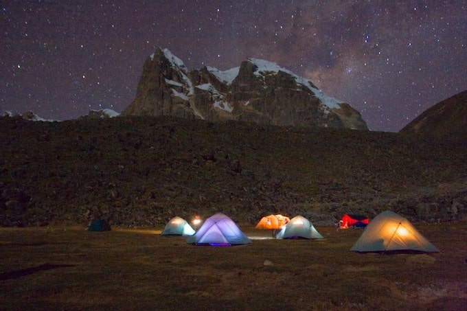 colourful tents in Peru