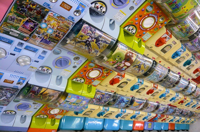 Colourful Japanese vending machines