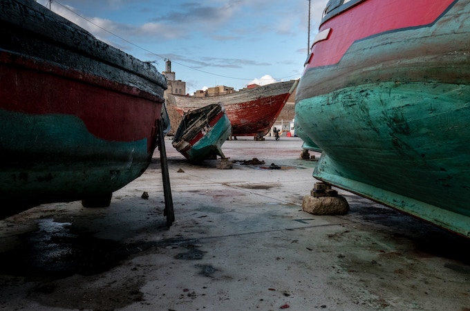 Grounded ships in Morocco