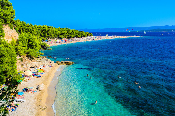 a beach in Brac, Croatia