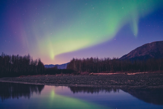 The northern lights over Alaska