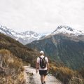 A man hiking in New Zealand