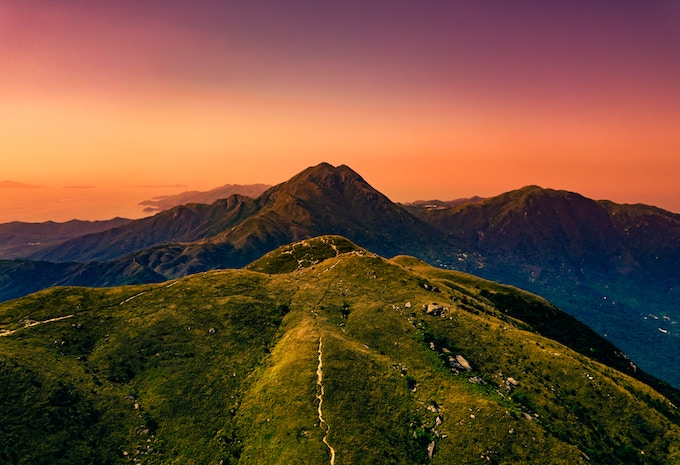 Lantau Peak, Hong Kong, at sunrise