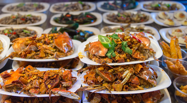 plates of seafood