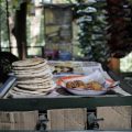 a plates of flat breads on a carton