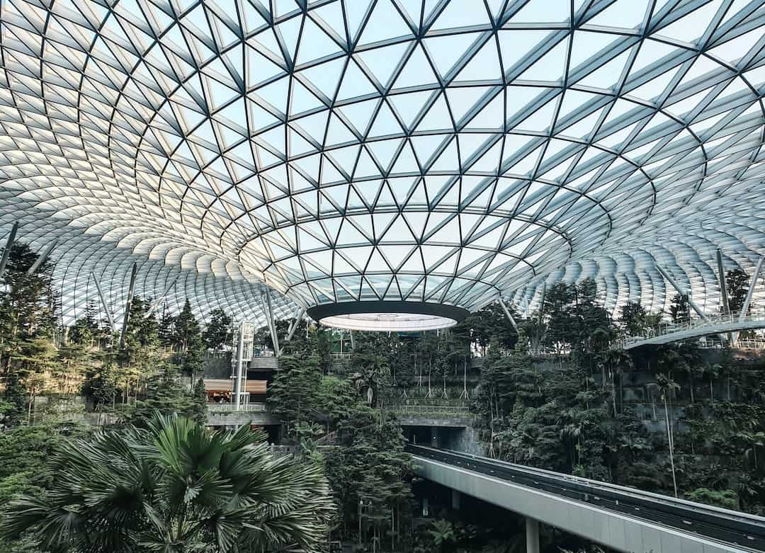 A monorail track in Changi Airport, Singapore