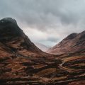 Mountain peaks in Glencoe, Scotland