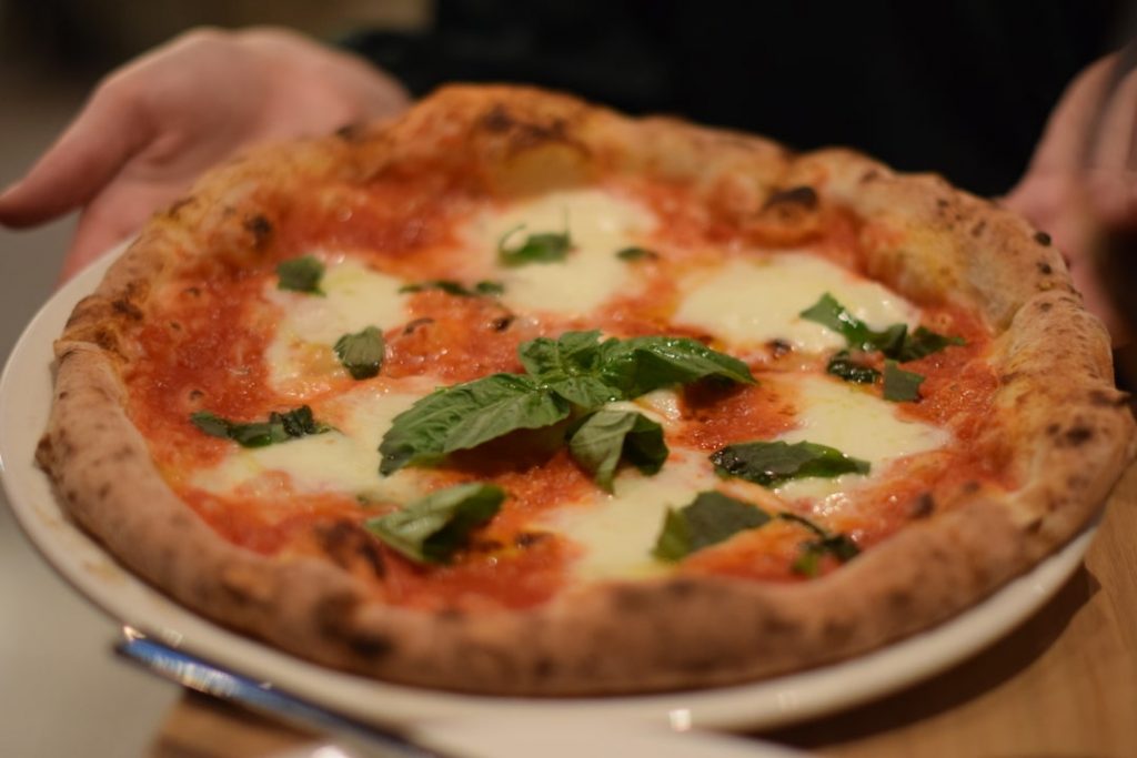 Margherita pizza from La Pizza & La Pasta at Eataly Toronto