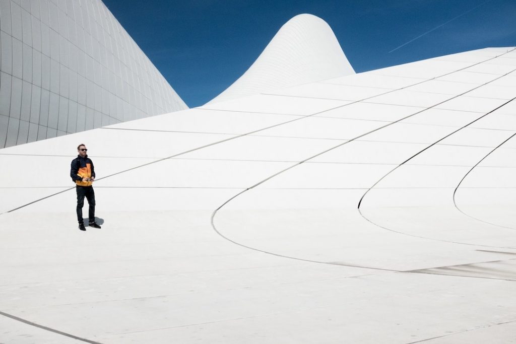 Futuristic architecture at the Heydar Aliyev Center in Baku