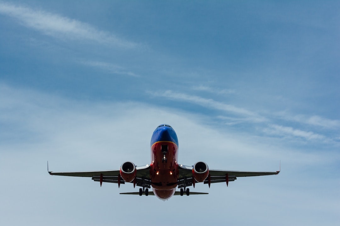 Plane in the air during takeoff