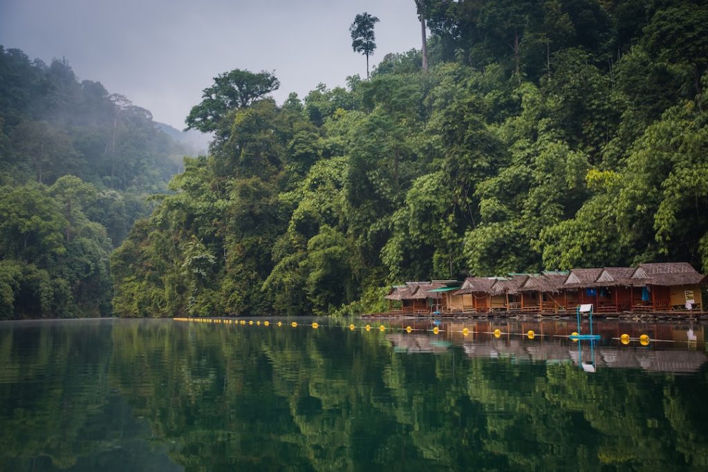 Floating bungalows in Khao Sok National Park, Thailand