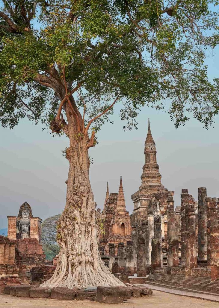 Ancient temple ruins in Sukhothai, Thailand