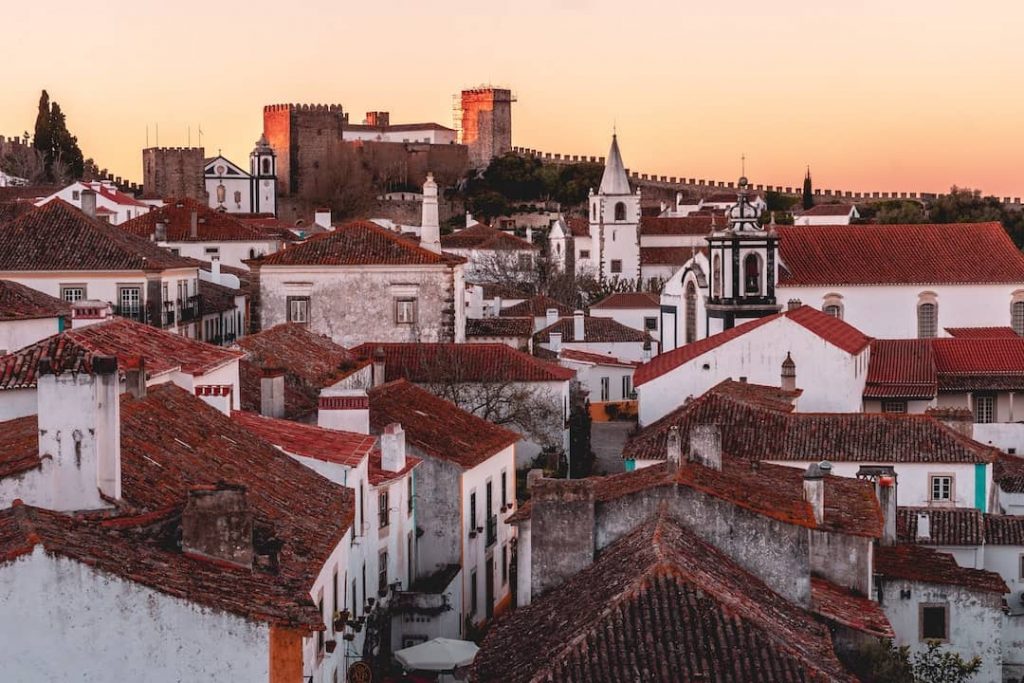 Sunset in Obidos, Portugal