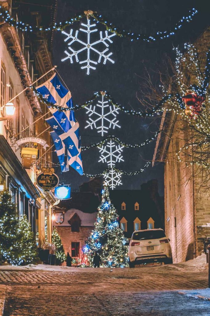 Christmas decorations in Quebec City, Quebec