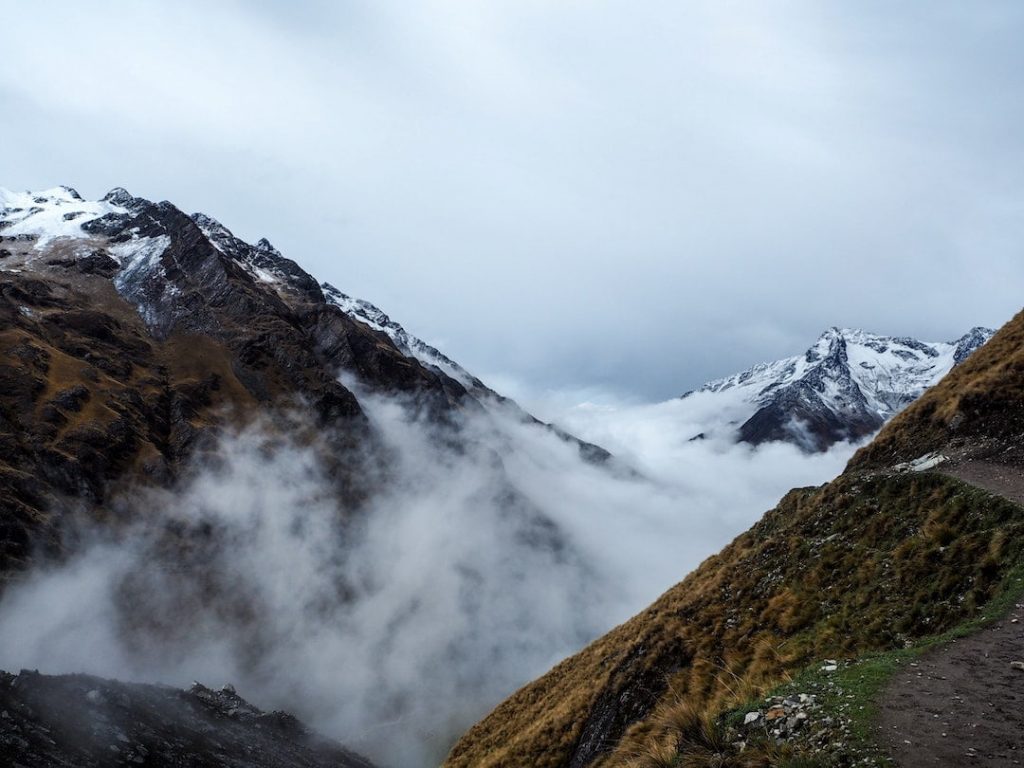 Mountain peaks from Salkantay trail, Peru