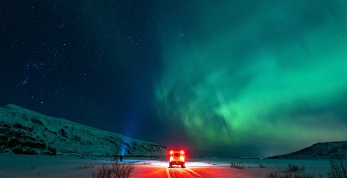 Magical views of Northern Lights in Iceland